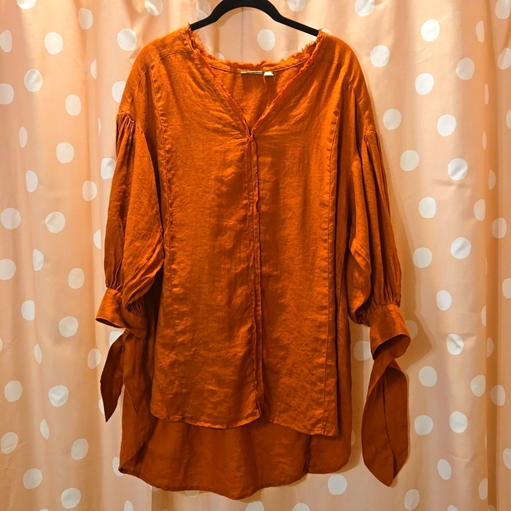 Holding Horses Linen Tunic Sz M